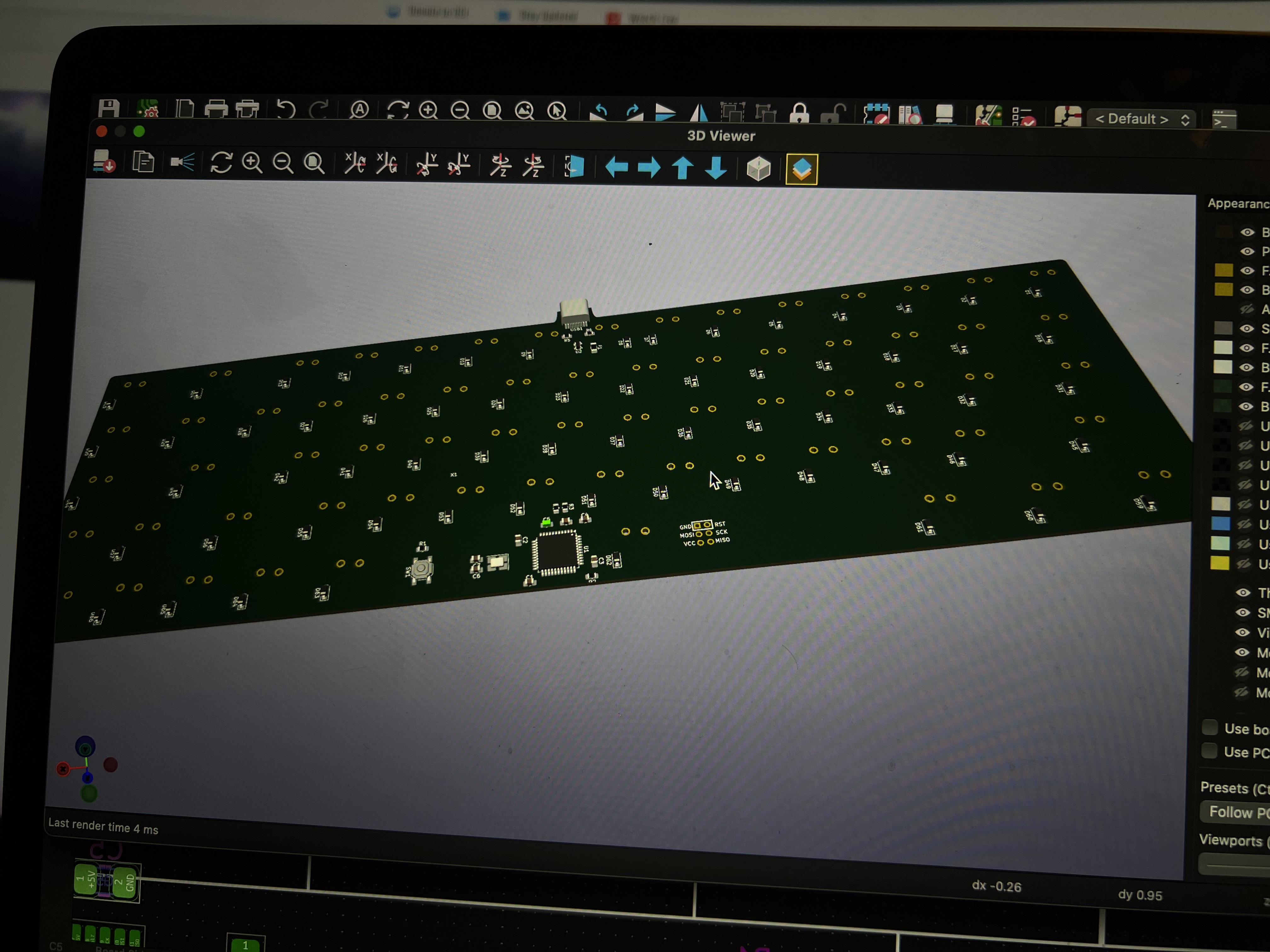 Interactive 3D model of custom mechanical keyboard